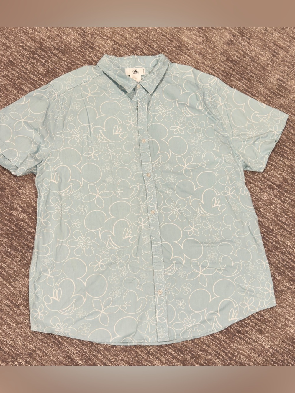 Disney Parks Mickey Hawaiian Aloha Short Sleeve Shirt XL Vacation Disneyland
